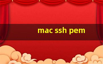 mac ssh pem